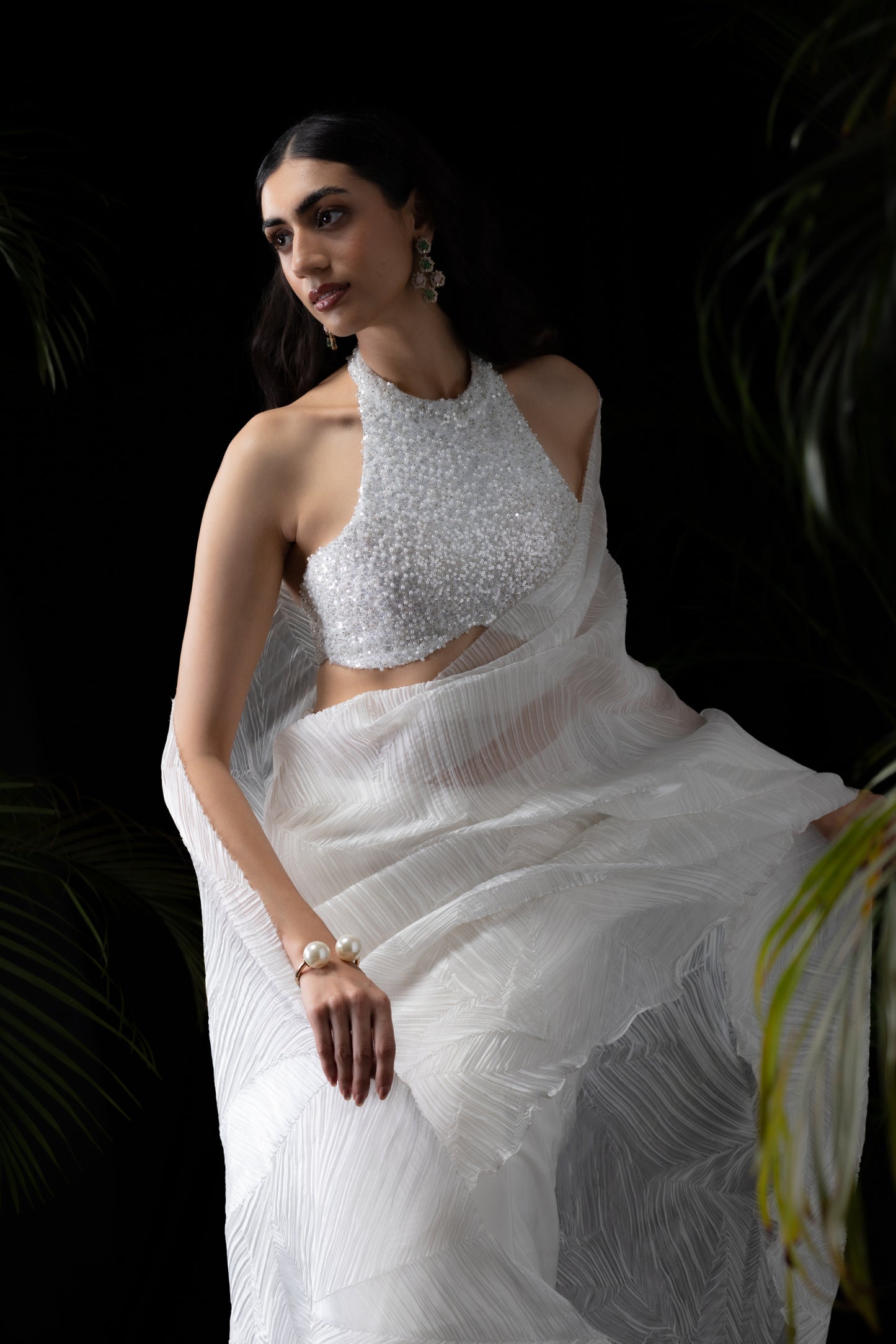Snowflake saree