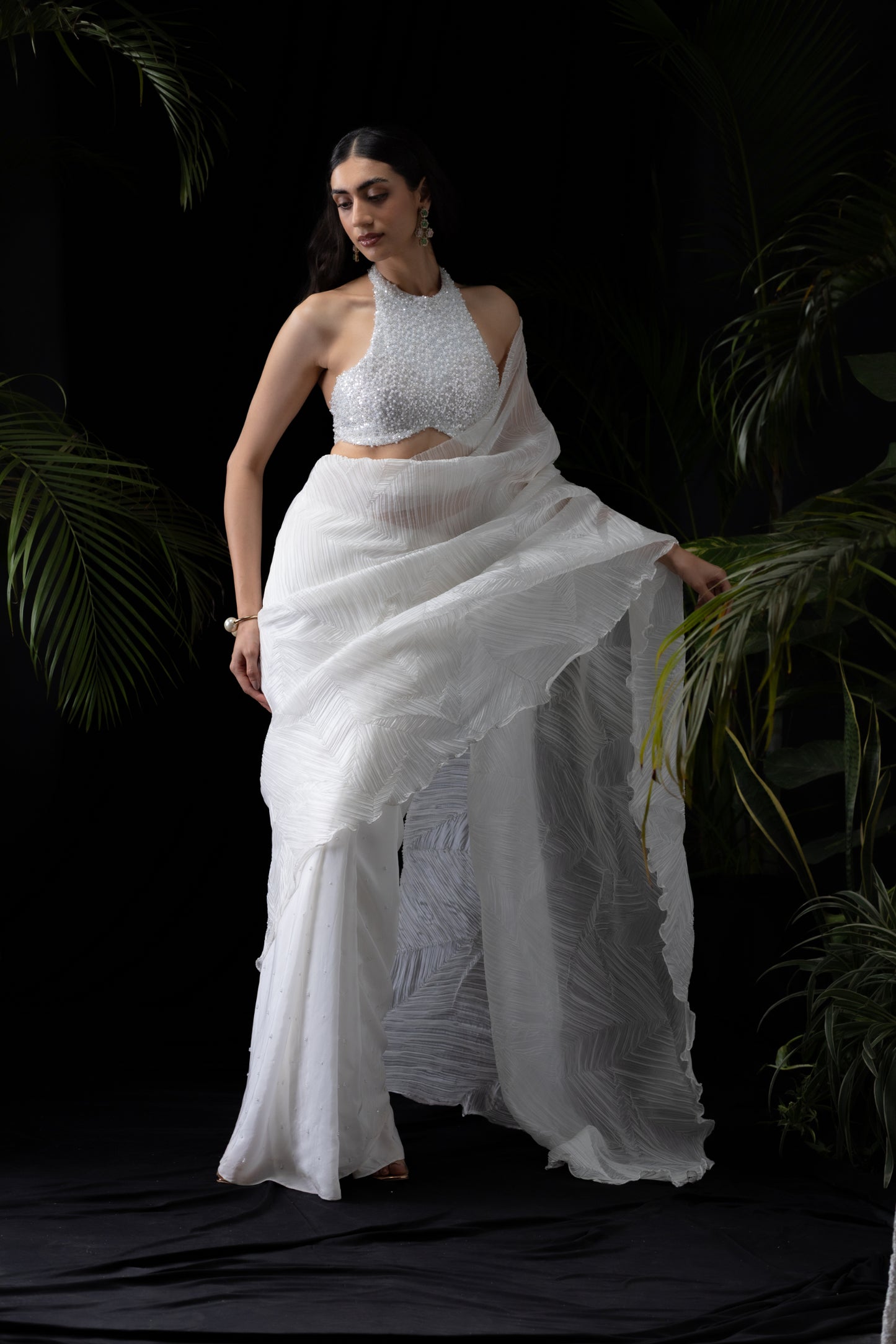 Snowflake saree