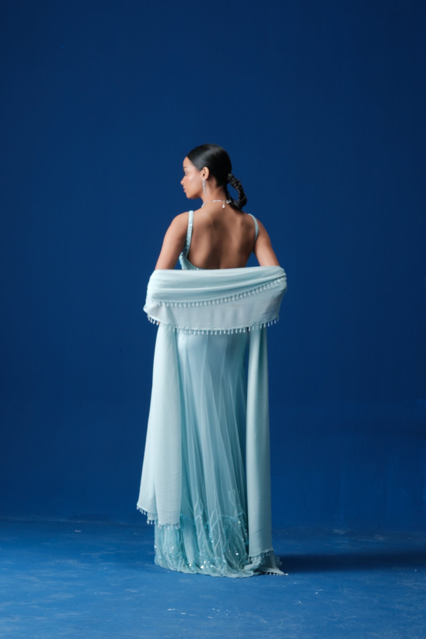 Sea whisper lehenga set